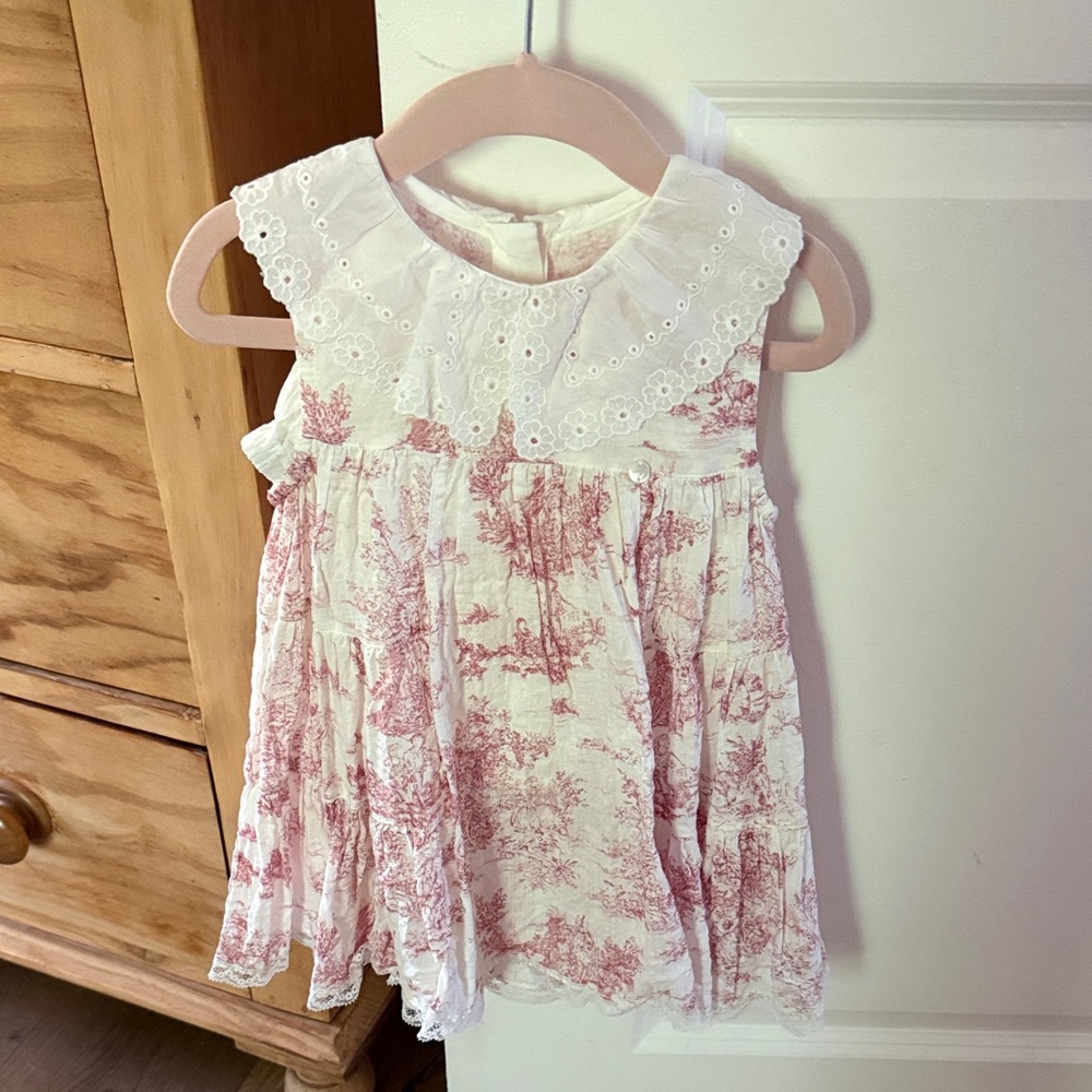 Pink and White Kids Dress
